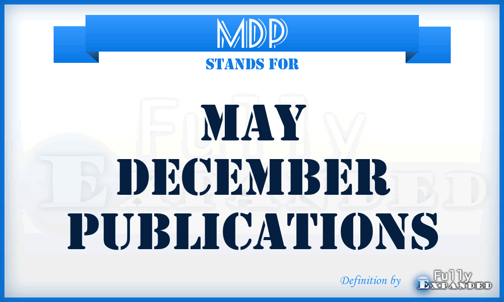 MDP - May December Publications