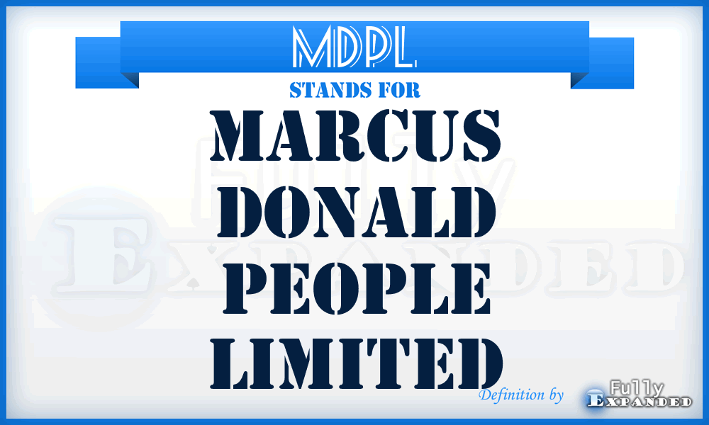 MDPL - Marcus Donald People Limited