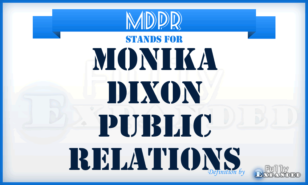 MDPR - Monika Dixon Public Relations
