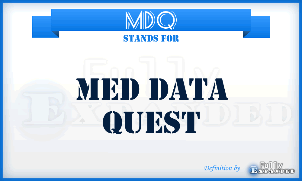 MDQ - Med Data Quest