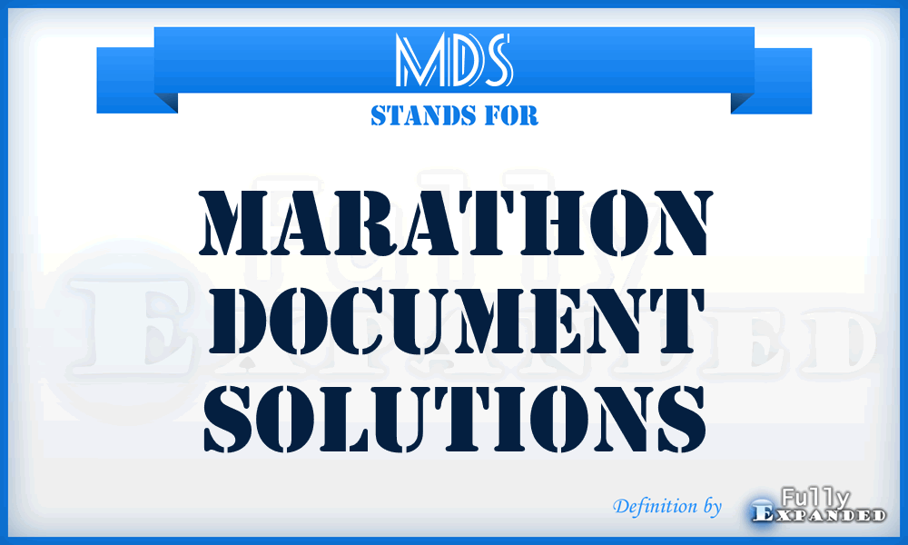 MDS - Marathon Document Solutions