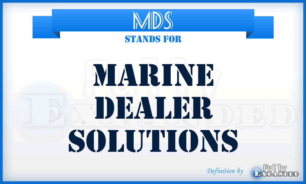 MDS - Marine Dealer Solutions