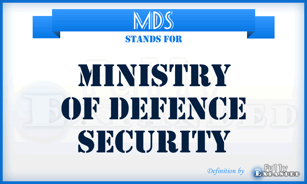 MDS - Ministry of Defence Security