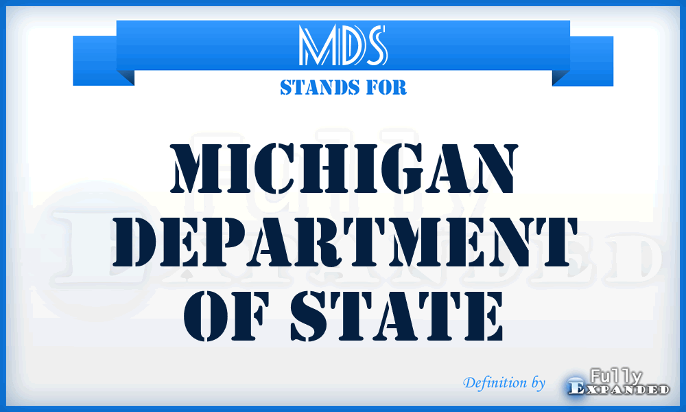 MDS - Michigan Department of State