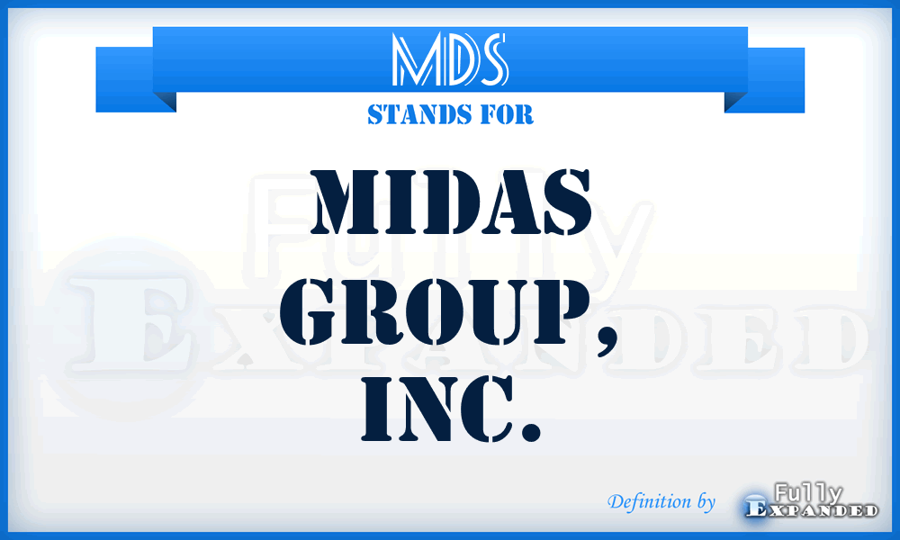 MDS - Midas Group, Inc.