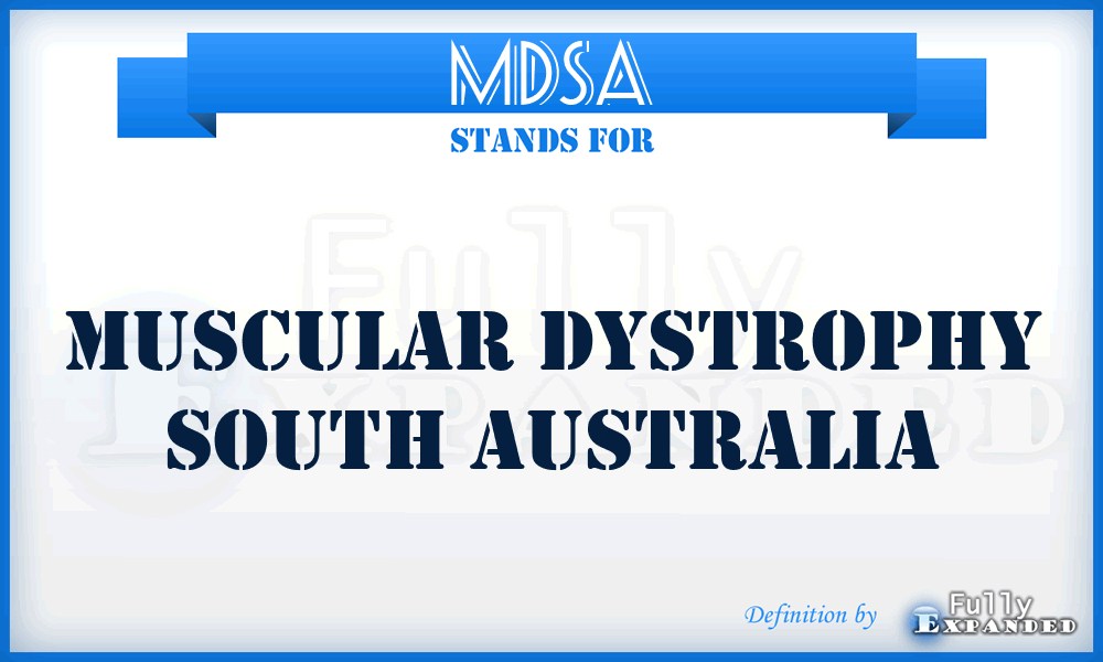 MDSA - Muscular Dystrophy South Australia