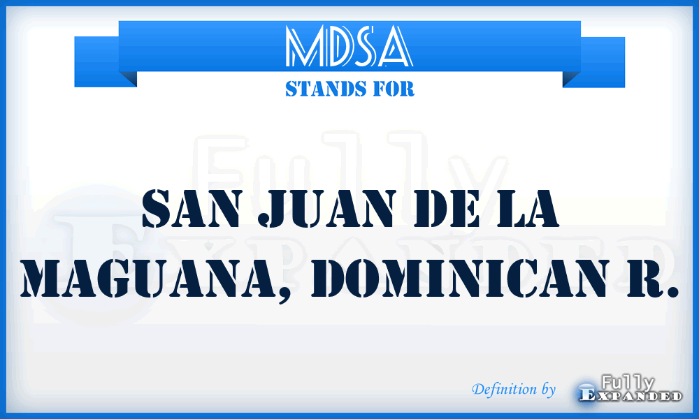 MDSA - San Juan de la Maguana, Dominican R.