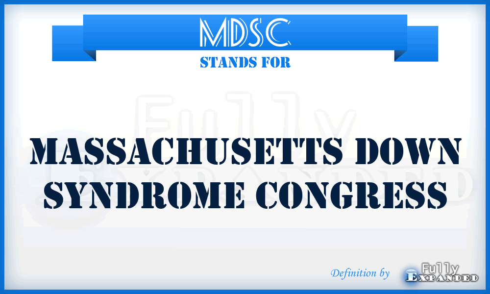 MDSC - Massachusetts Down Syndrome Congress