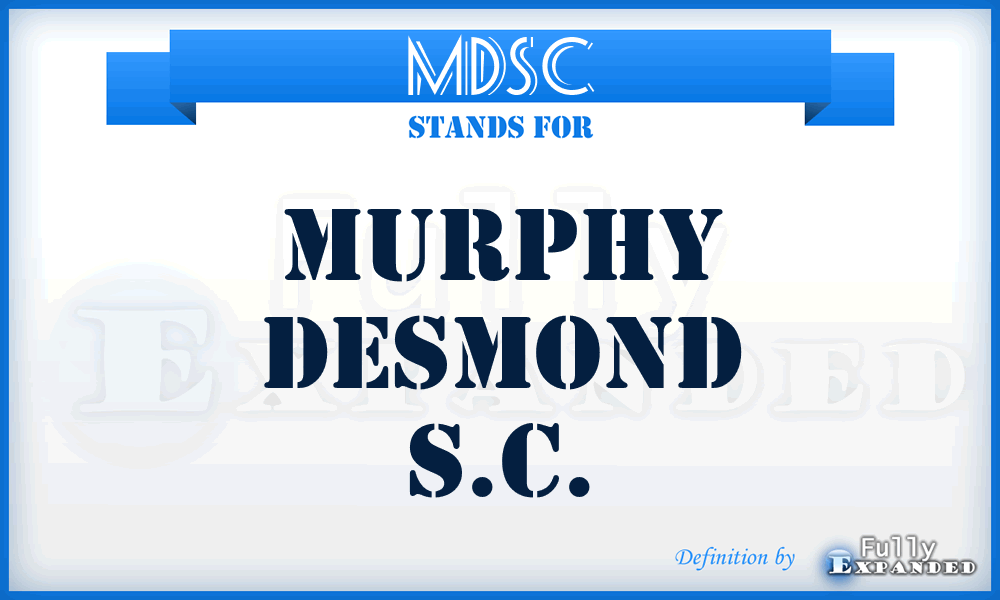 MDSC - Murphy Desmond S.C.