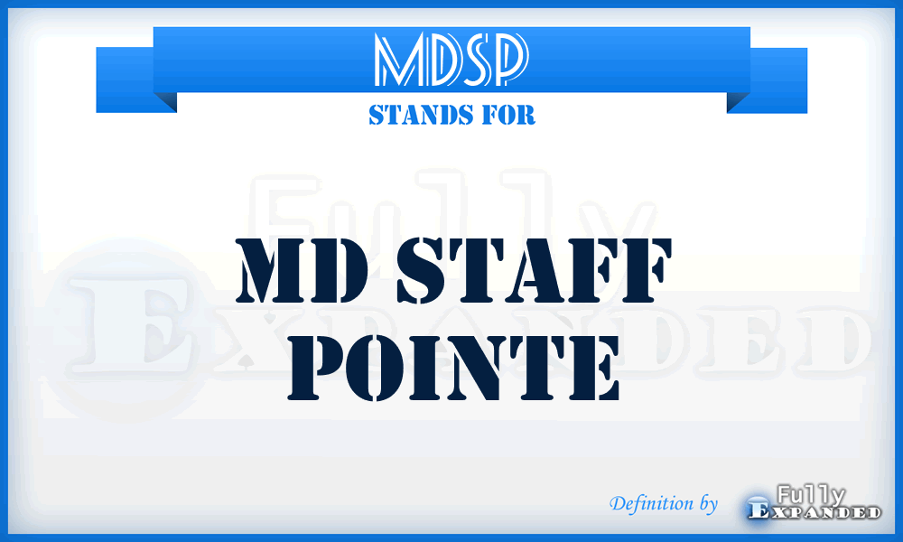 MDSP - MD Staff Pointe