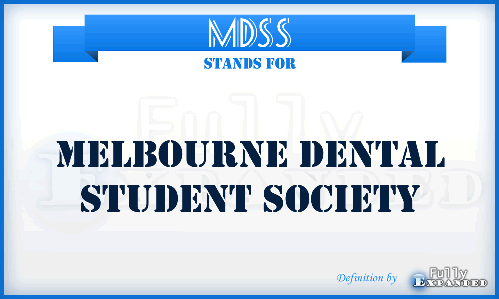 MDSS - Melbourne Dental Student Society