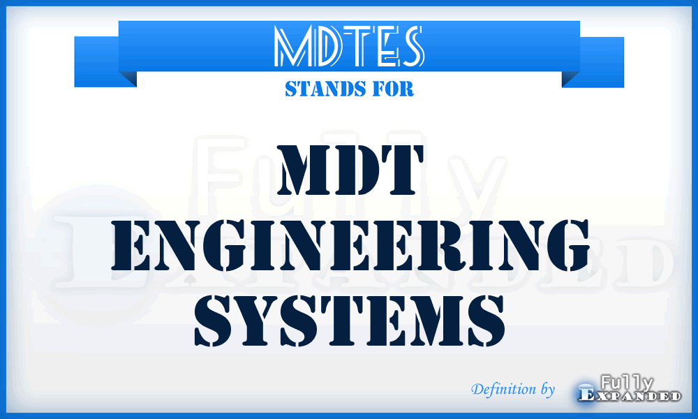 MDTES - MDT Engineering Systems