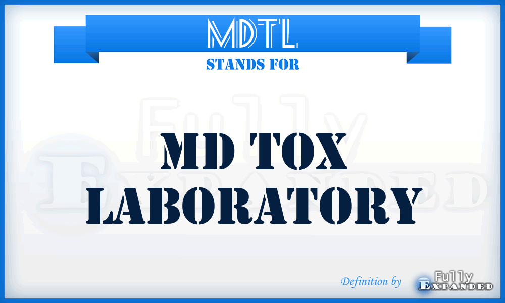 MDTL - MD Tox Laboratory