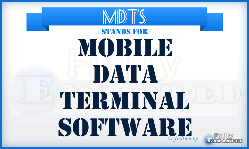 MDTS - Mobile Data Terminal Software