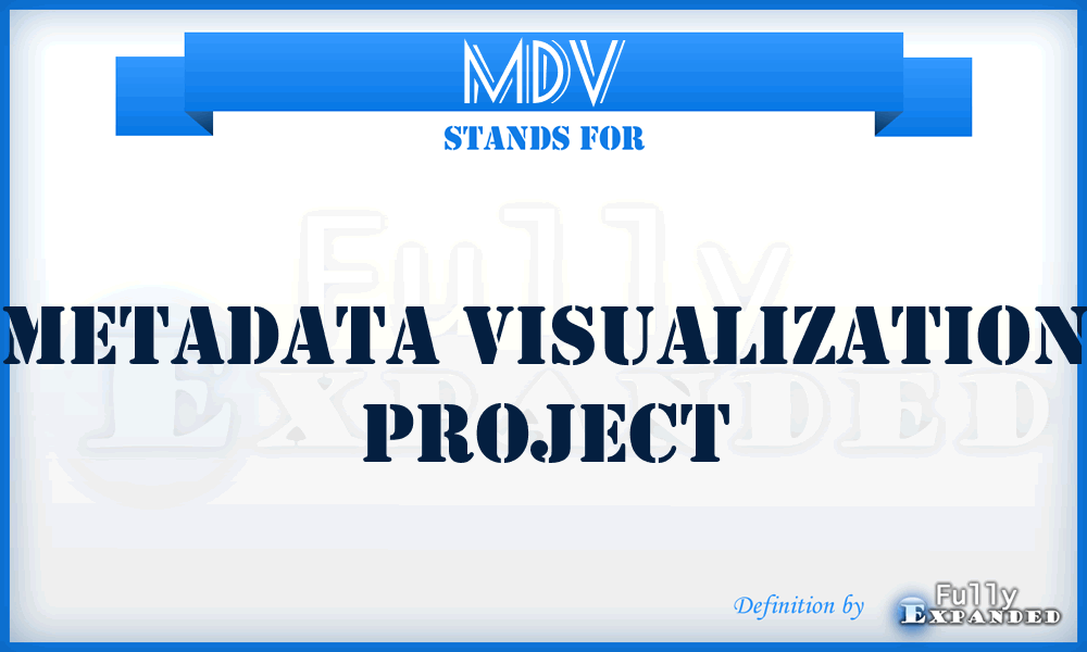 MDV - Metadata Visualization Project