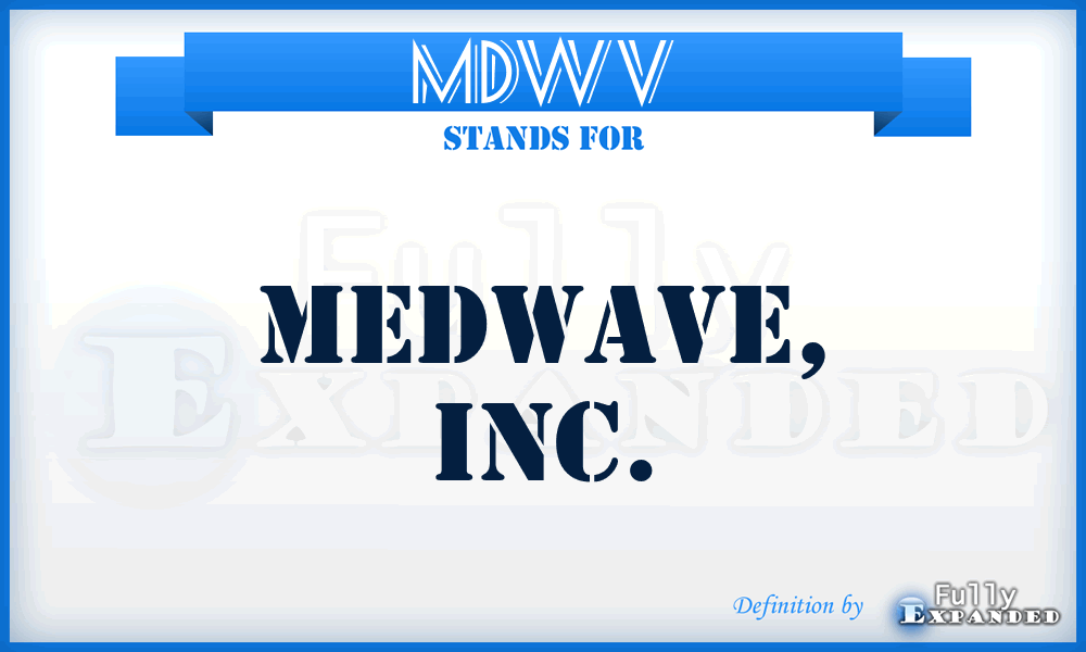 MDWV - Medwave, Inc.
