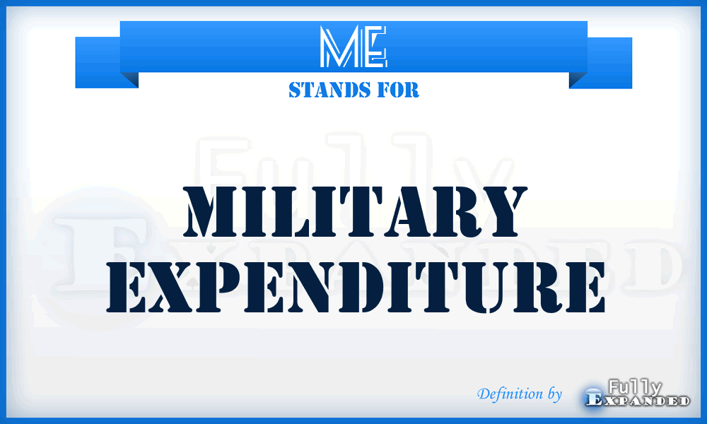 ME - Military Expenditure