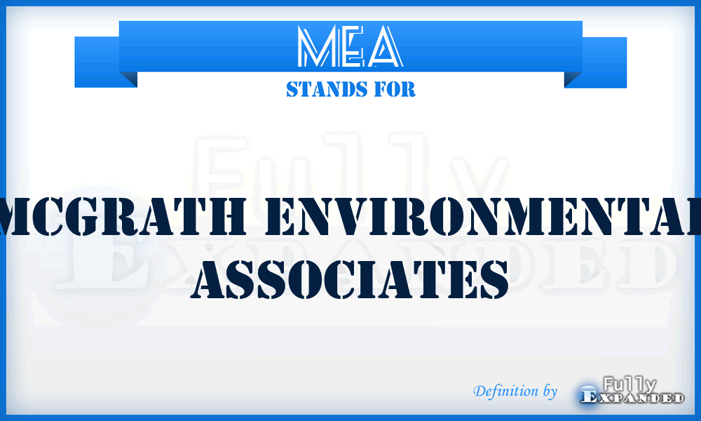 MEA - Mcgrath Environmental Associates