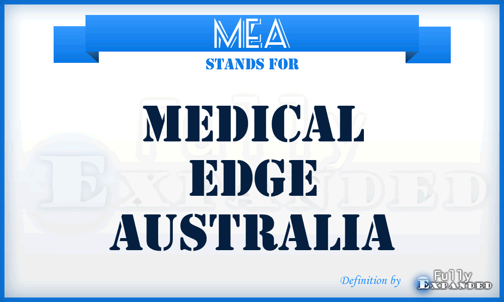 MEA - Medical Edge Australia