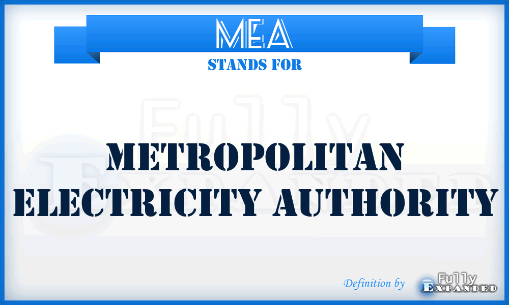 MEA - Metropolitan Electricity Authority