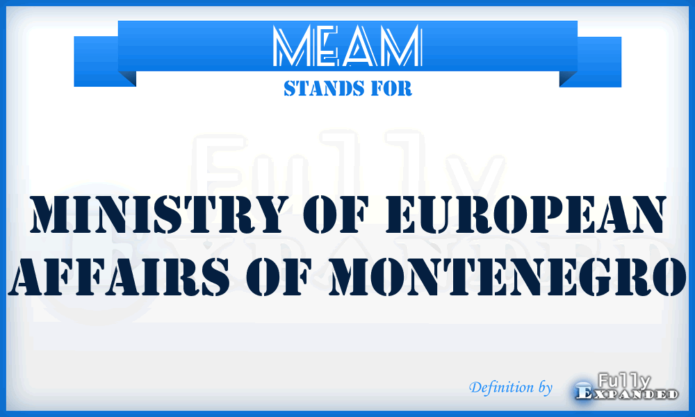 MEAM - Ministry of European Affairs of Montenegro