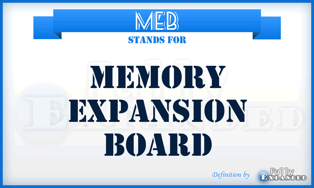 MEB - memory expansion board