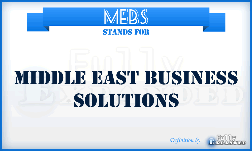 MEBS - Middle East Business Solutions