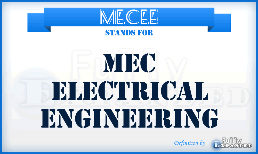 MECEE - MEC Electrical Engineering