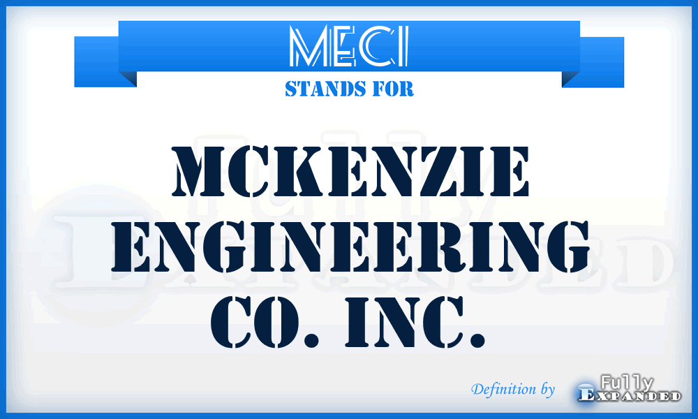 MECI - Mckenzie Engineering Co. Inc.