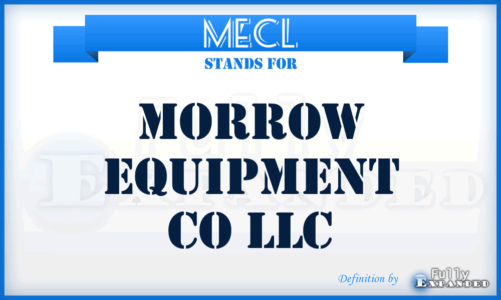 MECL - Morrow Equipment Co LLC