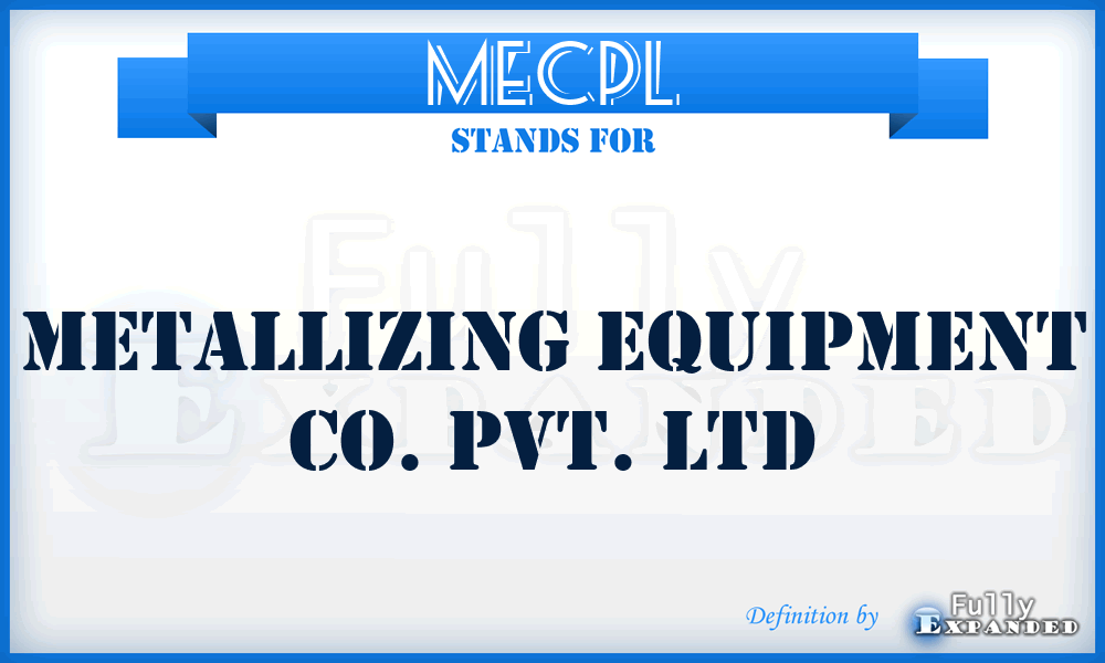 MECPL - Metallizing Equipment Co. Pvt. Ltd