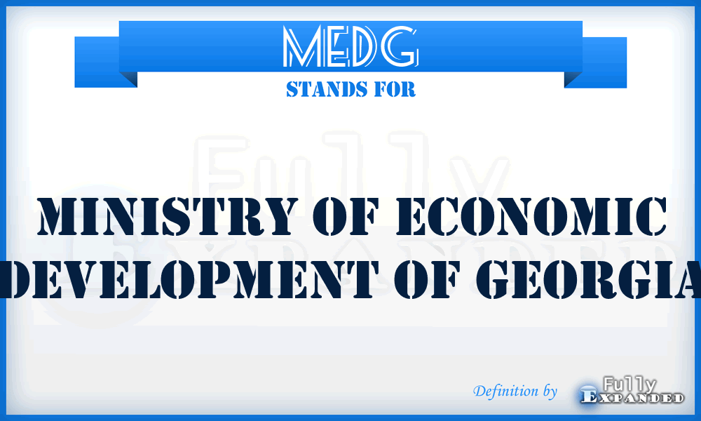 MEDG - Ministry of Economic Development of Georgia