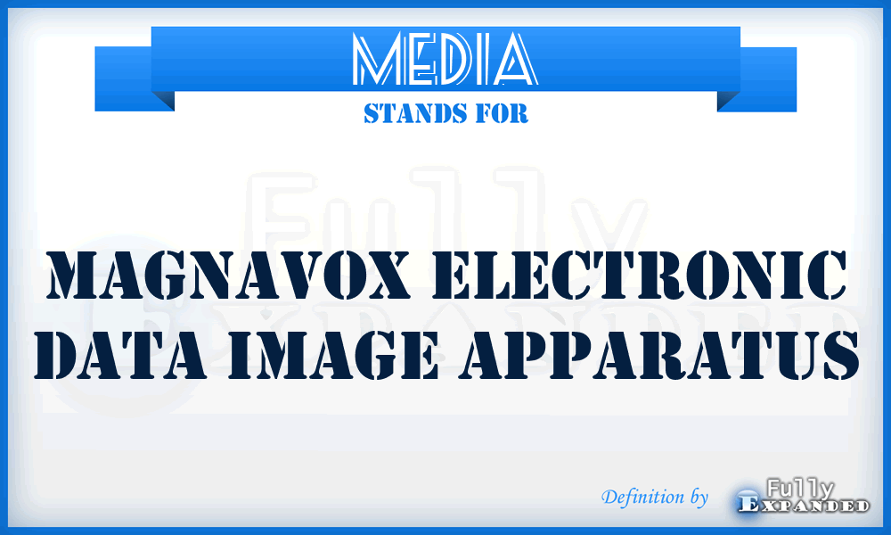 MEDIA - Magnavox electronic data image apparatus