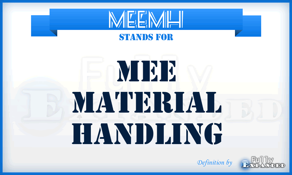 MEEMH - MEE Material Handling