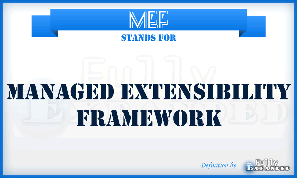 MEF - Managed Extensibility Framework