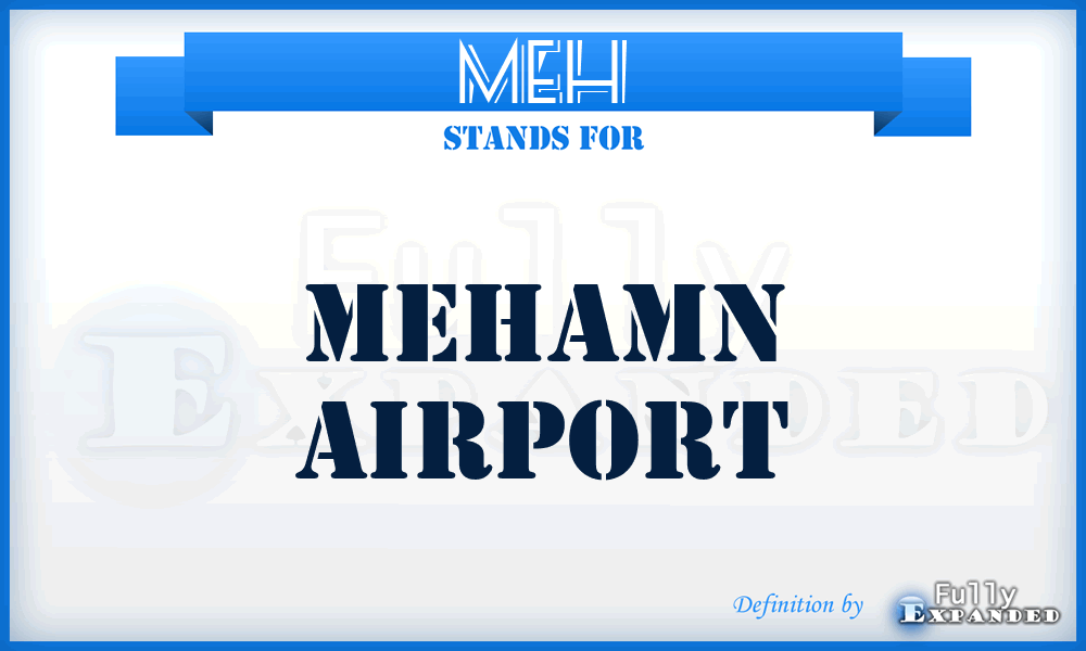 MEH - Mehamn airport