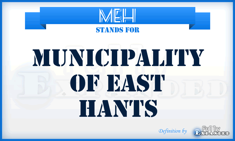 MEH - Municipality of East Hants