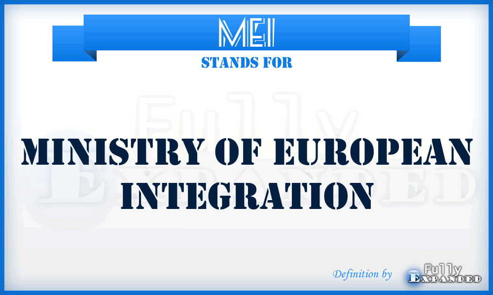 MEI - Ministry of European Integration