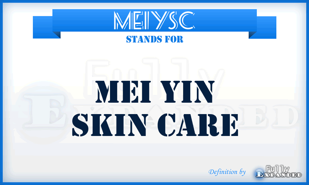 MEIYSC - MEI Yin Skin Care