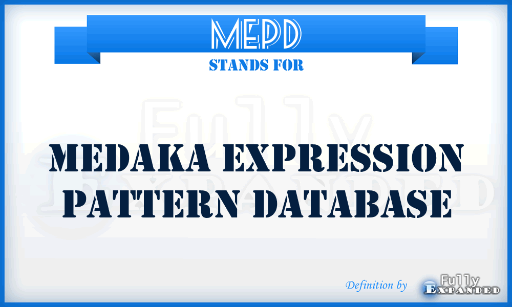 MEPD - Medaka Expression Pattern Database