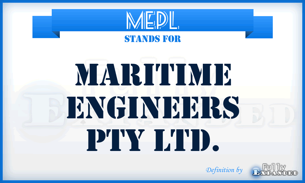 MEPL - Maritime Engineers Pty Ltd.