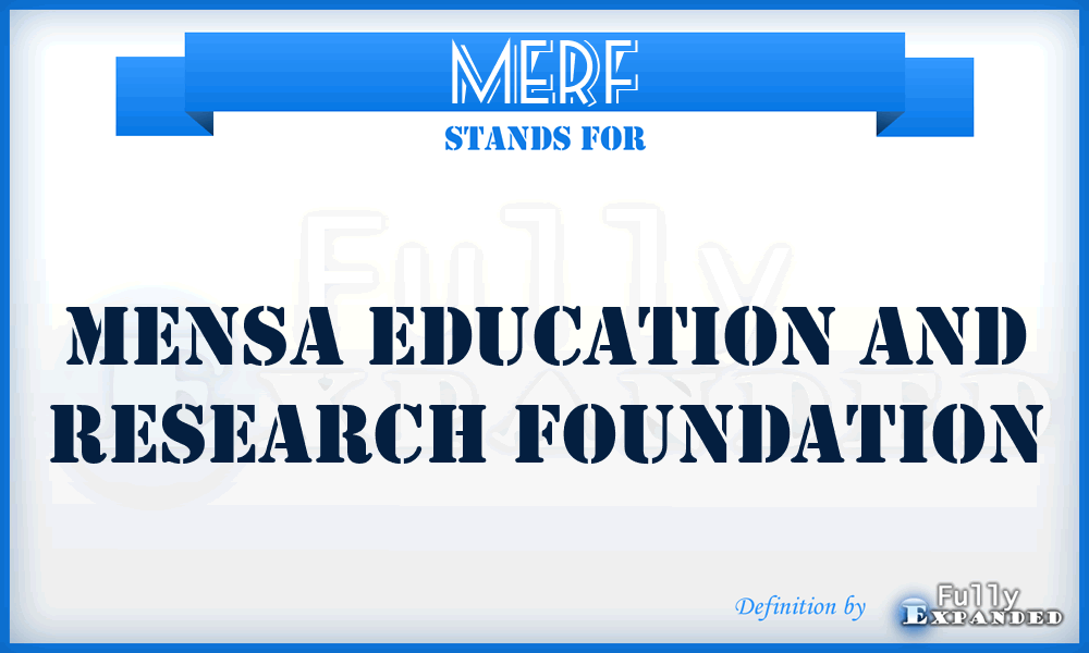 MERF - Mensa Education and Research Foundation