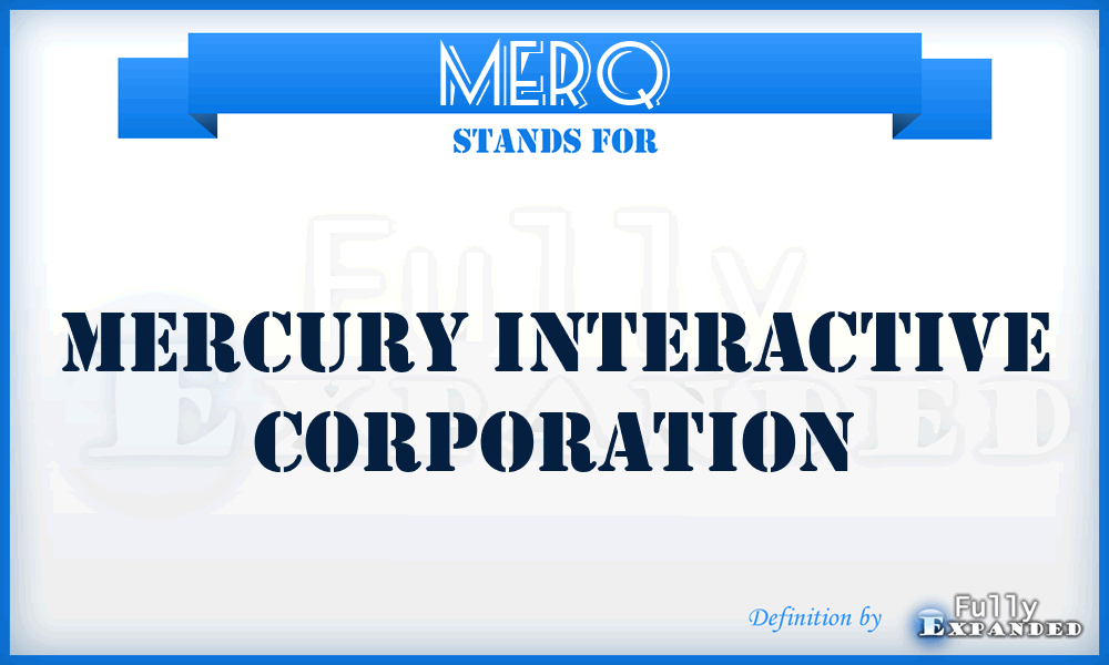 MERQ - Mercury Interactive Corporation