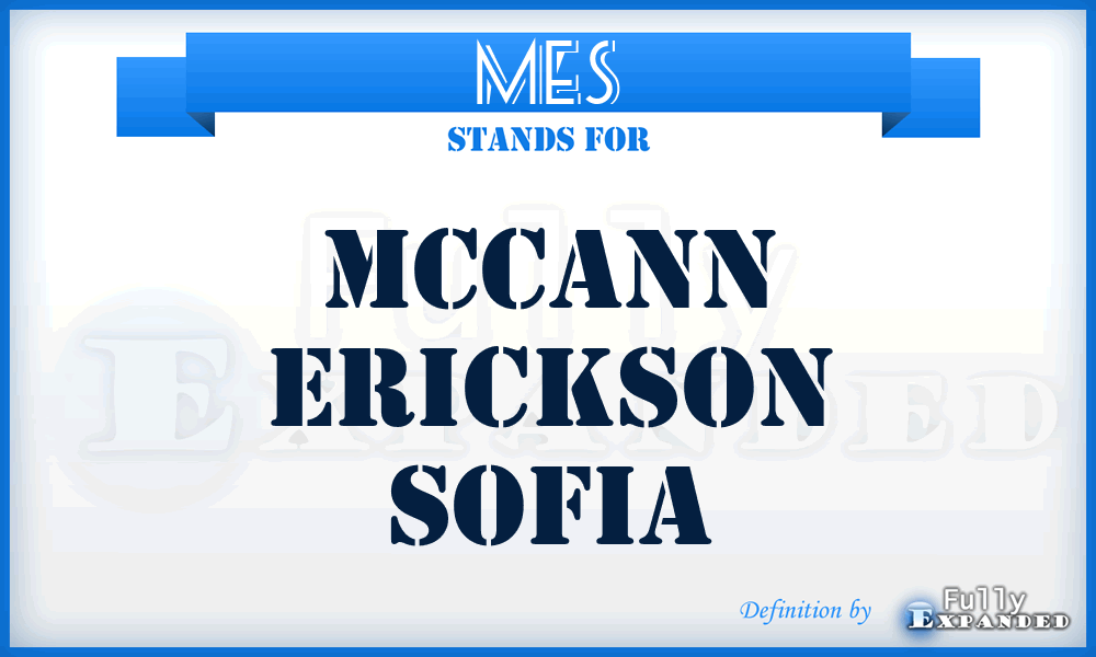 MES - Mccann Erickson Sofia
