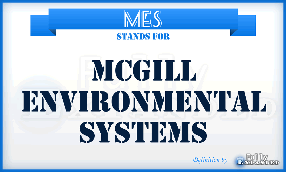 MES - Mcgill Environmental Systems
