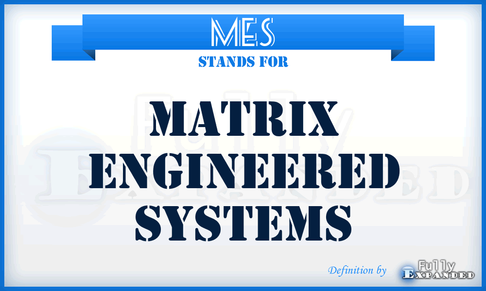 MES - Matrix Engineered Systems