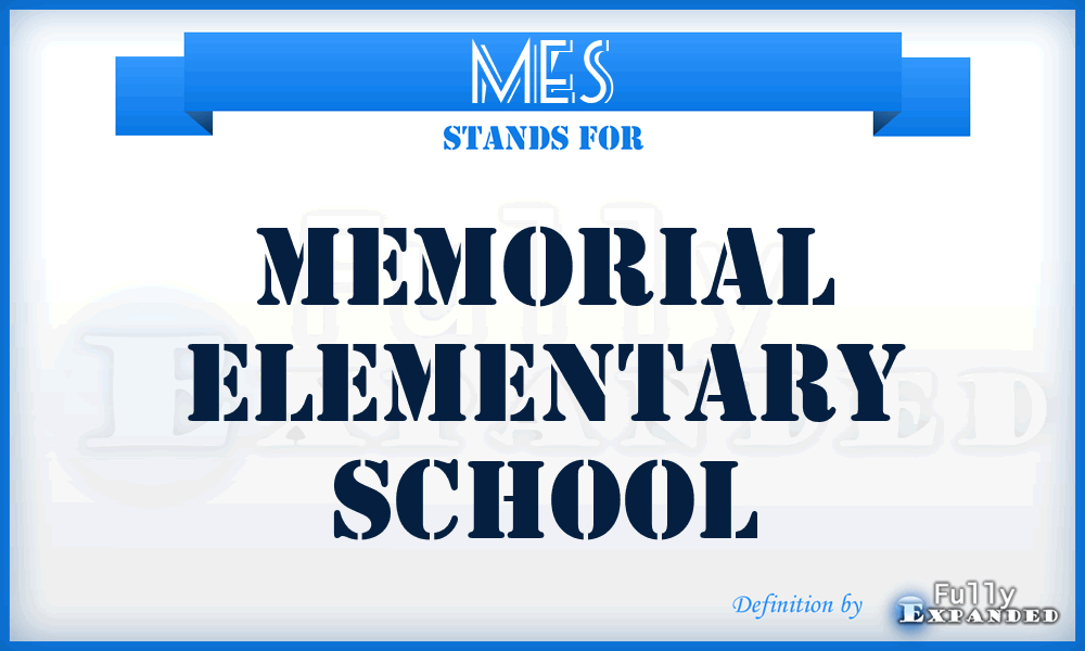 MES - Memorial Elementary School
