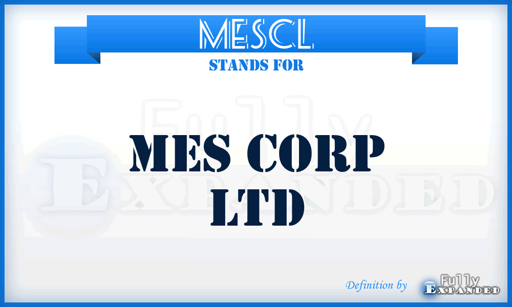 MESCL - MES Corp Ltd