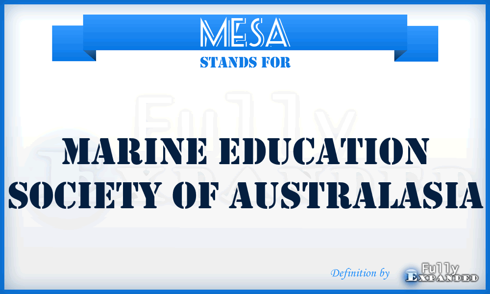 MESA - Marine Education Society of Australasia