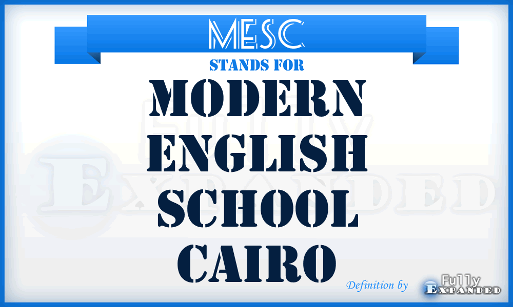 MESC - Modern English School Cairo